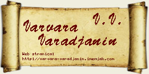 Varvara Varađanin vizit kartica
